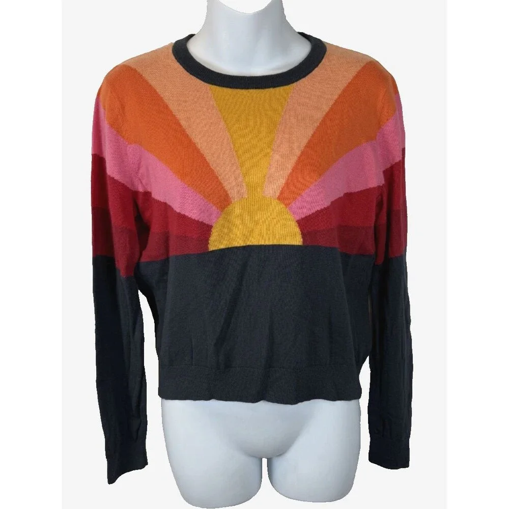 Marine Layer XS  Sunset Icon Long Sleeve Crew Neck Sweater